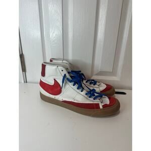 Nike Blazers Mid Men's Sz 13 Sneakers Red White Blue Gum Sole Shoes - Nice